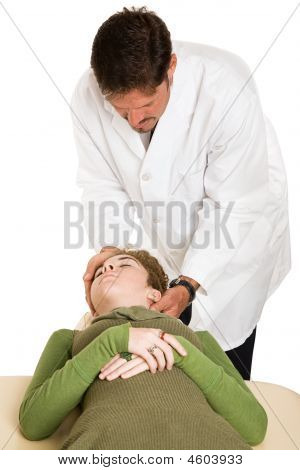 Chiropraktyka leczenia na białym tle