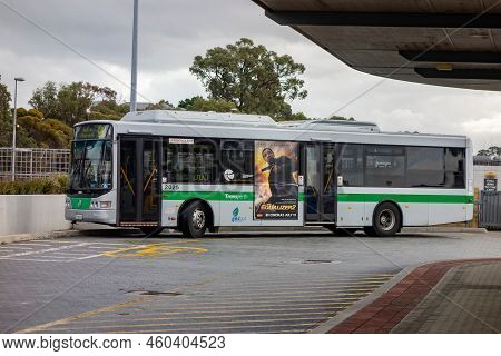 Perth, Australia - July 15, 2018 - Volgren Cr228l Bus Based On Mercedes-benz Oc 500 Le Vehicle Of Tr