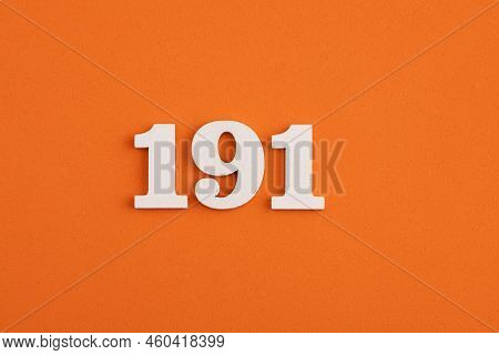 Number 191 - On Orange Foam Rubber Background