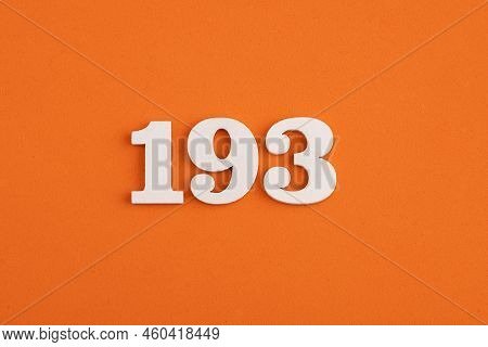 Number 193 - On Orange Foam Rubber Background