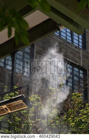 Automatic Mist Nozzle Water Spraying System To Make Humidifier And Cooling Climate To Reduce Hot Wea