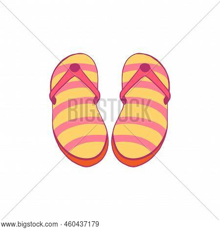 Isolated Sandalier Beach Summer Holidays Vector Illustration
