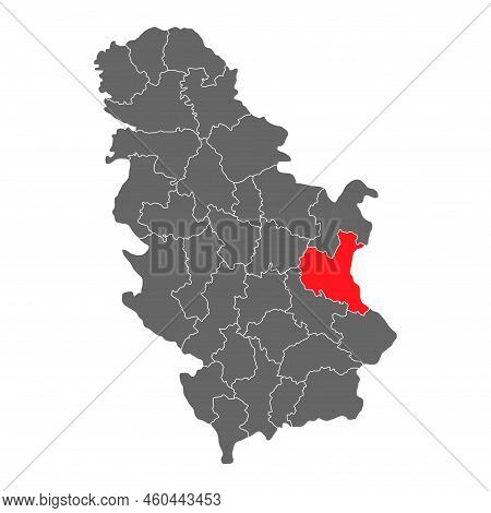 Serbia Map Zaje Ar Icon, Geography Blank Concept, Isolated Graphic Background Vector Illustration .