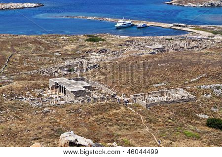 Delos island i Grækenland