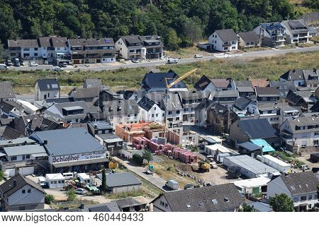 Dernau, Germany - 08 08 2022: Rebuilding Process In Dernau One Year After The Flood Disaster