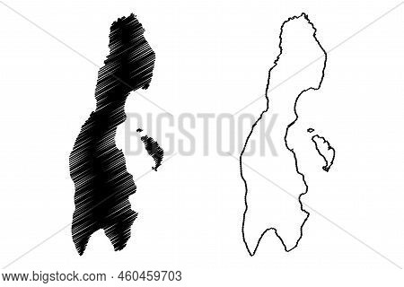 Papa Westray Island (united Kingdom Of Great Britain And Northern Ireland, Scotland, Orkney) Map Vec
