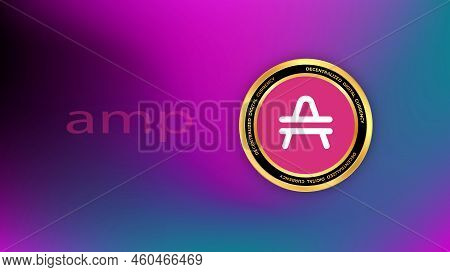Amp Virtual Currency Image. 3d Illustrations Digital Money Logo