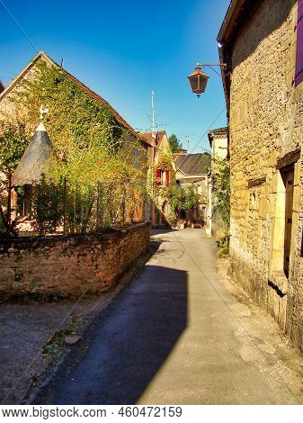 A Street In One Of The Prettiest Villages In France - St. Leon Sur Vezere In The Dordogne