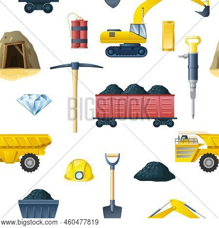 Mining Insudtry Isolated Elements Pattern With Essential Tools And Technics For Mining Coal And Diam