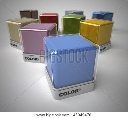 Design color blocks in a variety of colors