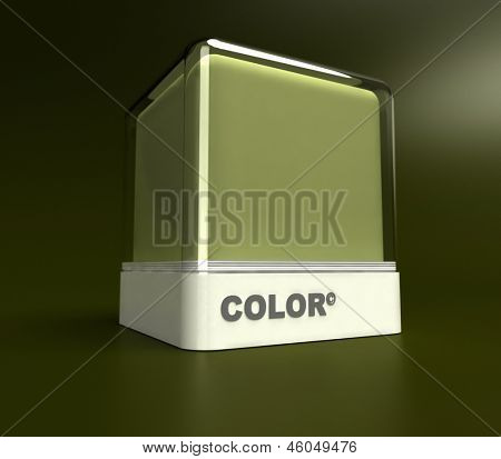 Design block in a army green color