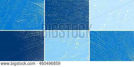Soap Grunge Backgrounds Collection. Foam Textures Set. Foam Water. Soap Bubble Stains Bundle. Shampo