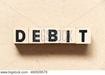 Alphabet Letter Block In Word Devit On Wood Background