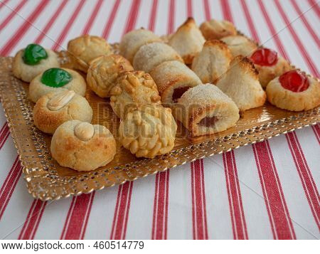 Panellets, A Typical Pastry Of Catalonia, Spain, In All Saints Holiday.