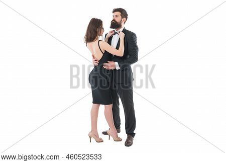 Dress Code Rules. Party Ceremony Conference. Dress Code Concept. Couple Get Ready For Party. Officia