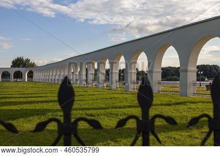 Yaroslav's Court. Historical Architectural Complex On The Torgovaya Side Of Veliky Novgorod, Russia.