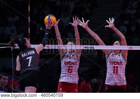 Ankara, Turkiye - June 04, 2022: Baladin Hande In Action During Bulgaria Vs Turkiye Vnl Pool Match I