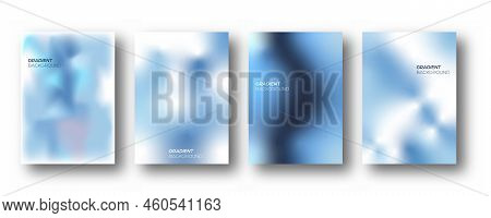 Abstract Color Background With Blurred Gradient. A Collection Of Templates For Covers, Banners, Post