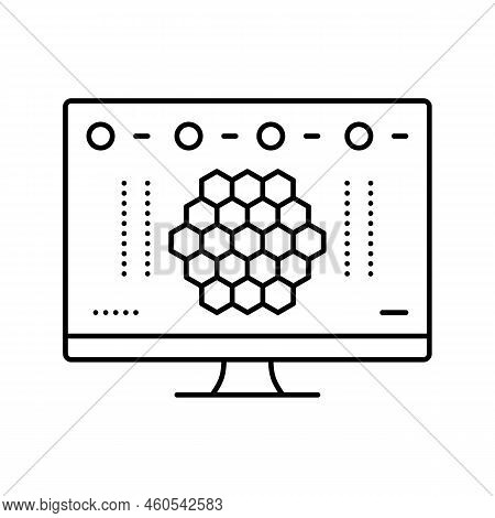 Online Board Games Video Game Line Icon Vector. Online Board Games Video Game Sign. Isolated Contour