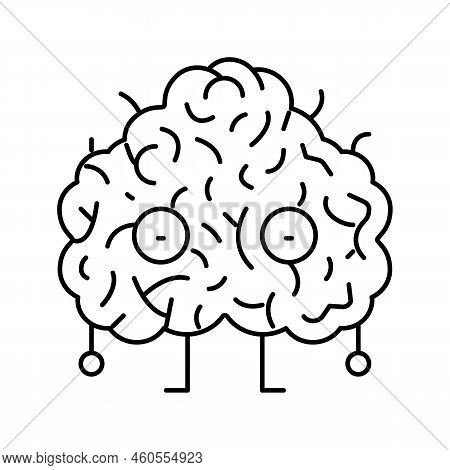 Shaggy Monster Line Icon Vector. Shaggy Monster Sign. Isolated Contour Symbol Black Illustration