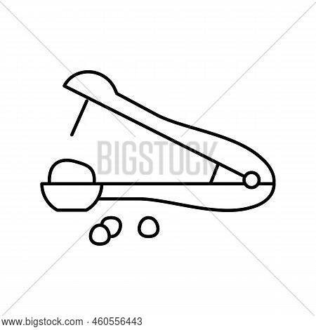 Pitter Cherry Line Icon Vector. Pitter Cherry Sign. Isolated Contour Symbol Black Illustration