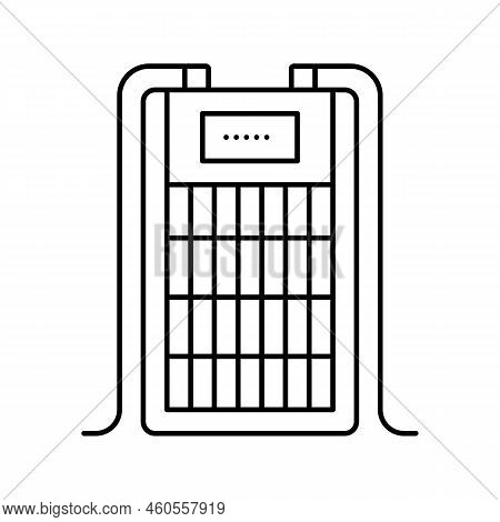 Chiller Aquarium Fish Line Icon Vector. Chiller Aquarium Fish Sign. Isolated Contour Symbol Black Il