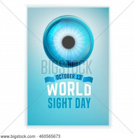 World Sight Day Poster. Vertical Vector Illustration
