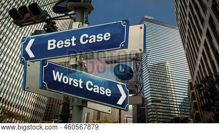 Street Sign The Way To Best Versus Worst Case