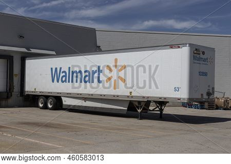 Muncie - Circa August 2022: Walmart Retail Location. Walmart Introduced Its Veterans Welcome Home Co
