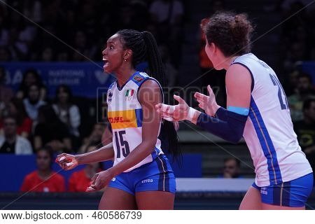 Ankara, Turkiye - June 04, 2022: Nwakalor Sylvia Chinelo In China Vs Italy Vnl Pool Match In Ankara 