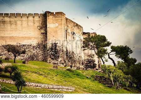 Sohail Castle In Fuengirola, Malaga Spain. Tourist Attraction, Place To Visit. Holidays On Costa Del