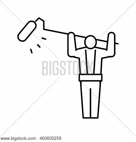Sound Recoding Video Production Line Icon Vector. Sound Recoding Video Production Sign. Isolated Con