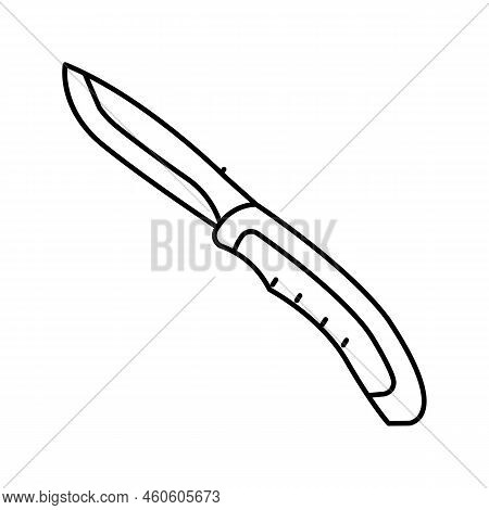 Knife Tool Repair Line Icon Vector. Knife Tool Repair Sign. Isolated Contour Symbol Black Illustrati