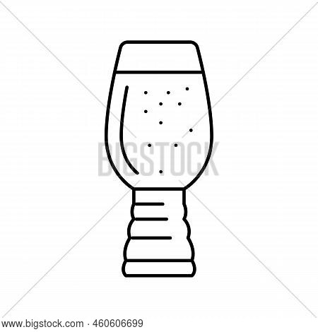 Pale Ale Beer Glass Line Icon Vector. Pale Ale Beer Glass Sign. Isolated Contour Symbol Black Illust
