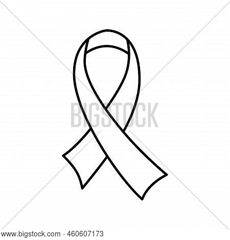Hiv Test Exam Line Icon Vector. Hiv Test Exam Sign. Isolated Contour Symbol Black Illustration