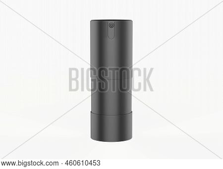 15ml Frosted Glass Airless Bottle Mockup Isolated On White Background. 3d Illustration