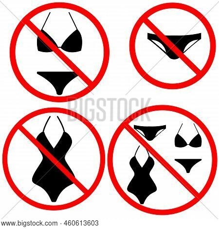 No Swim Wear Icon On Vector & Photo (Free Trial) | Bigstock
