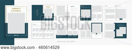 16 Pages Classic Product Catalog Brochure Design Template Vector