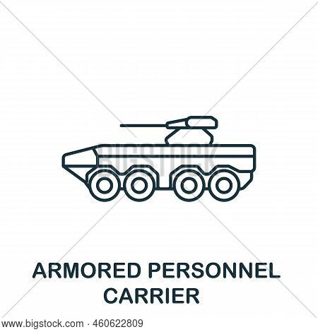 Armored Personnel Carrier Icon. Line Simple Line Weapon Icon For Templates, Web Design And Infograph