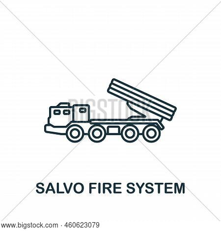 Salvo Fire System Icon. Line Simple Line Weapon Icon For Templates, Web Design And Infographics