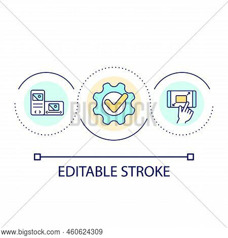 Website Adaptability Loop Concept Icon. Responsive Web Design. Screen Size Flexibility Abstract Idea