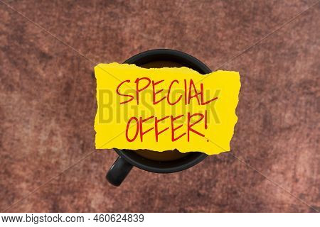 Conceptual Caption Special Offerdiscounted Price Markdown Promotional Items Crazy Sale. Conceptual P