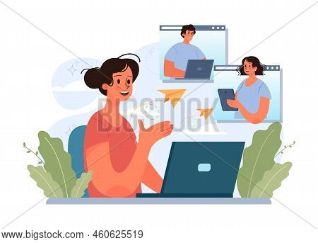 Advice Concept. Character Or Employee Giving Or Taking A Piece Of Advice