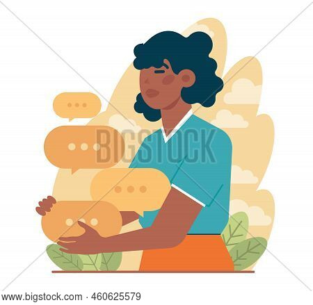 Advice Concept. Character Or Employee Giving Or Taking A Piece Of Advice