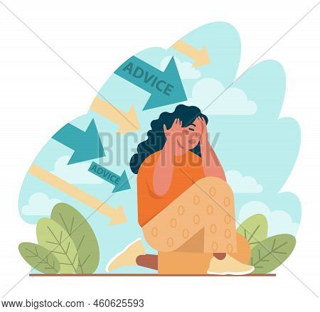 Advice Concept. Character Or Employee Giving Or Taking A Piece Of Advice