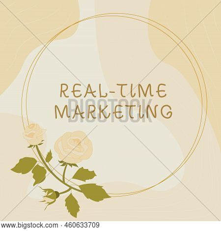 Text Caption Presenting Real Time Marketing. Internet Concept Creating A Strategy Focused On Current