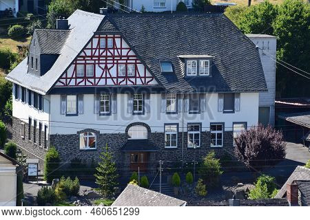Ulmen, Germany - 08 09 2022: Old School Building In Old Town Ulmen
