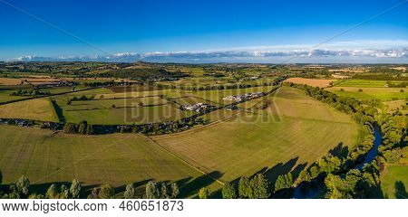 Panoramic Aerial View Over North Yorkshire Countryside