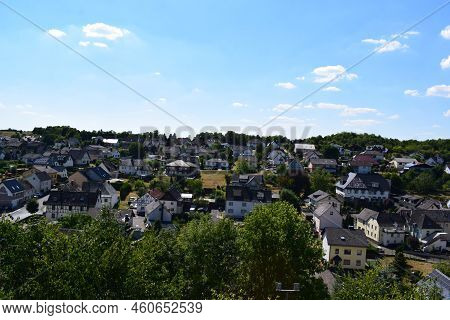 View Across Ulmen In The Eifel, Old And New Areas
