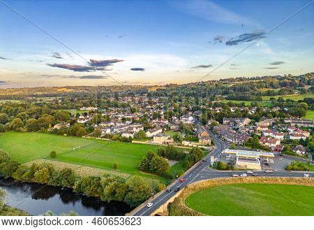 Aerial View Of Pool In Wharfedale, West Yorkshire